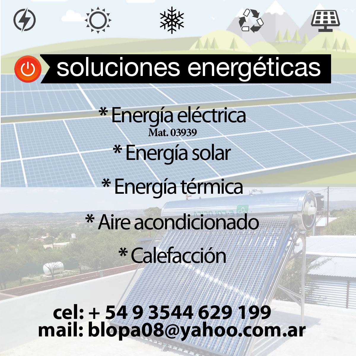 Pablo de Cabrera - InfoGuia Traslasierra - Energía Solar, electricista matriculado, aire acondicionado, calefacción
