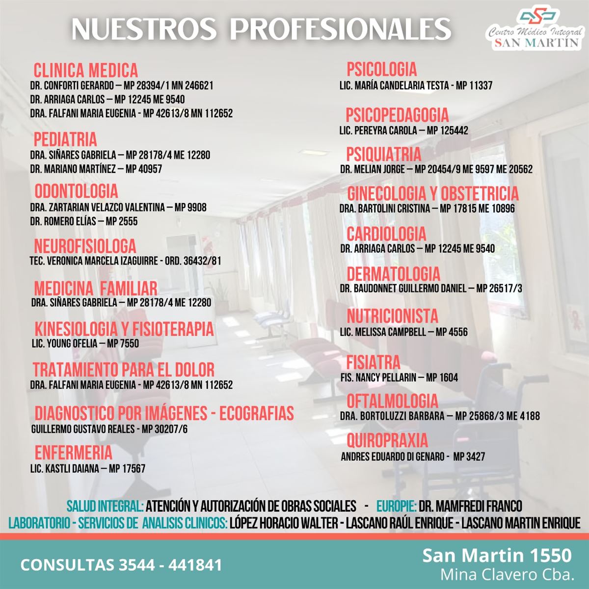 Profesionales y Disciplinas - InfoGuia Traslasierra - Listado de Profesionales