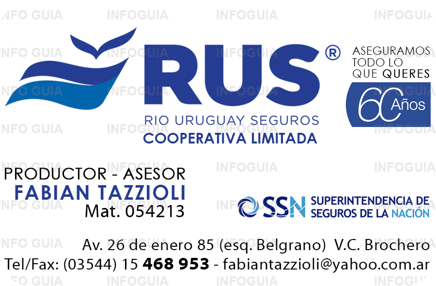 Seguros Rio Uruguay Coop Lda. - Productor Asesor Fabian Tazzioli. Cooperativa Limitada