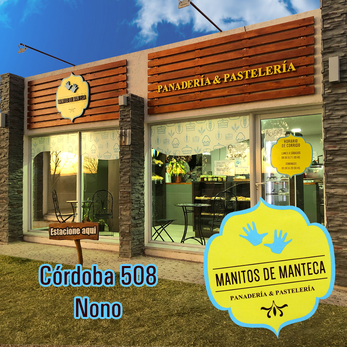 Manitos de Manteca - Nono - Panaderia y pastelería. Exclusivos alfajores. Grisines, libritos, medialunas saladas y dulces, prepizzas, café al paso.