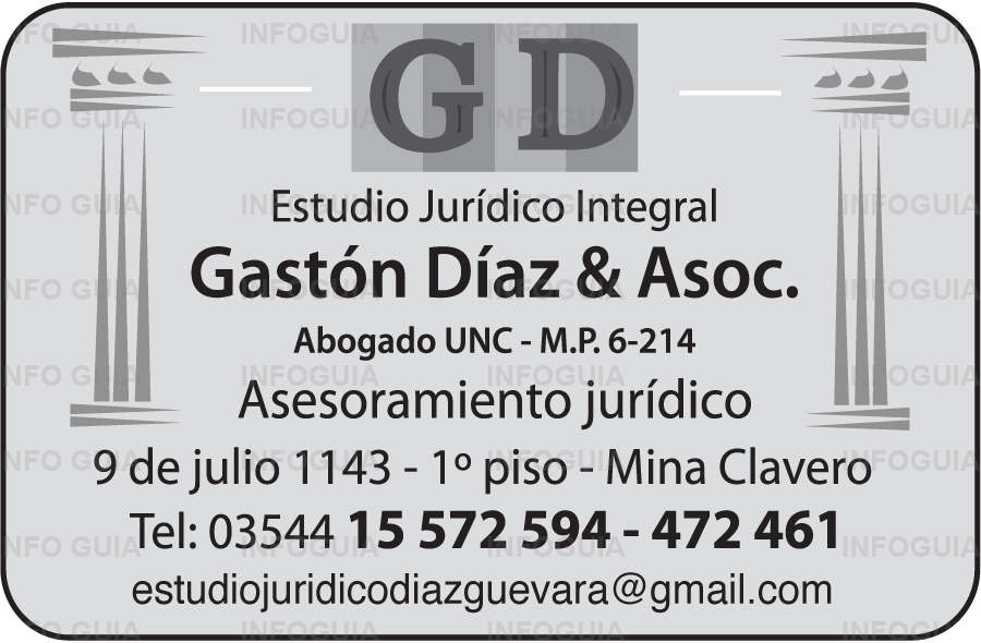 Abogado Gaston Diaz Mina Clavero - Asesoramiento - Estudio juridico Integral. Abogado Gaston Diaz Mina Clavero - Asesoramiento - Estudio juridico Integral.
