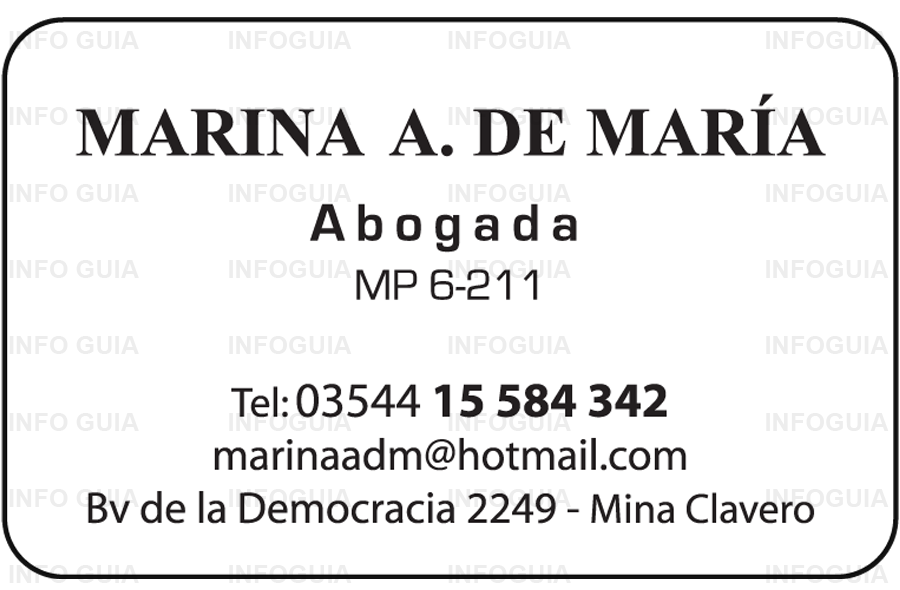 Abogada Marina de María - Mina Clavero Abogada Marina de María - Mina Clavero