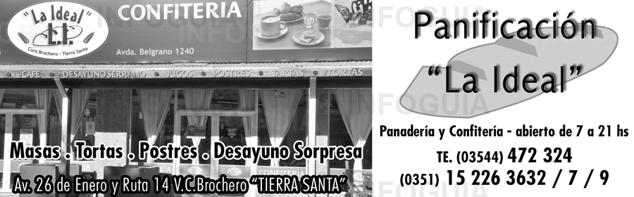 La Ideal Panificación - Confitería - En Villa Cura Brochero Panadería y Confitería - torta - masas - postres - Desayuno sorpresa La Ideal Panificación - Confitería - En Villa Cura Brochero Panadería y Confitería - torta - masas - postres - Desayuno sorpresa