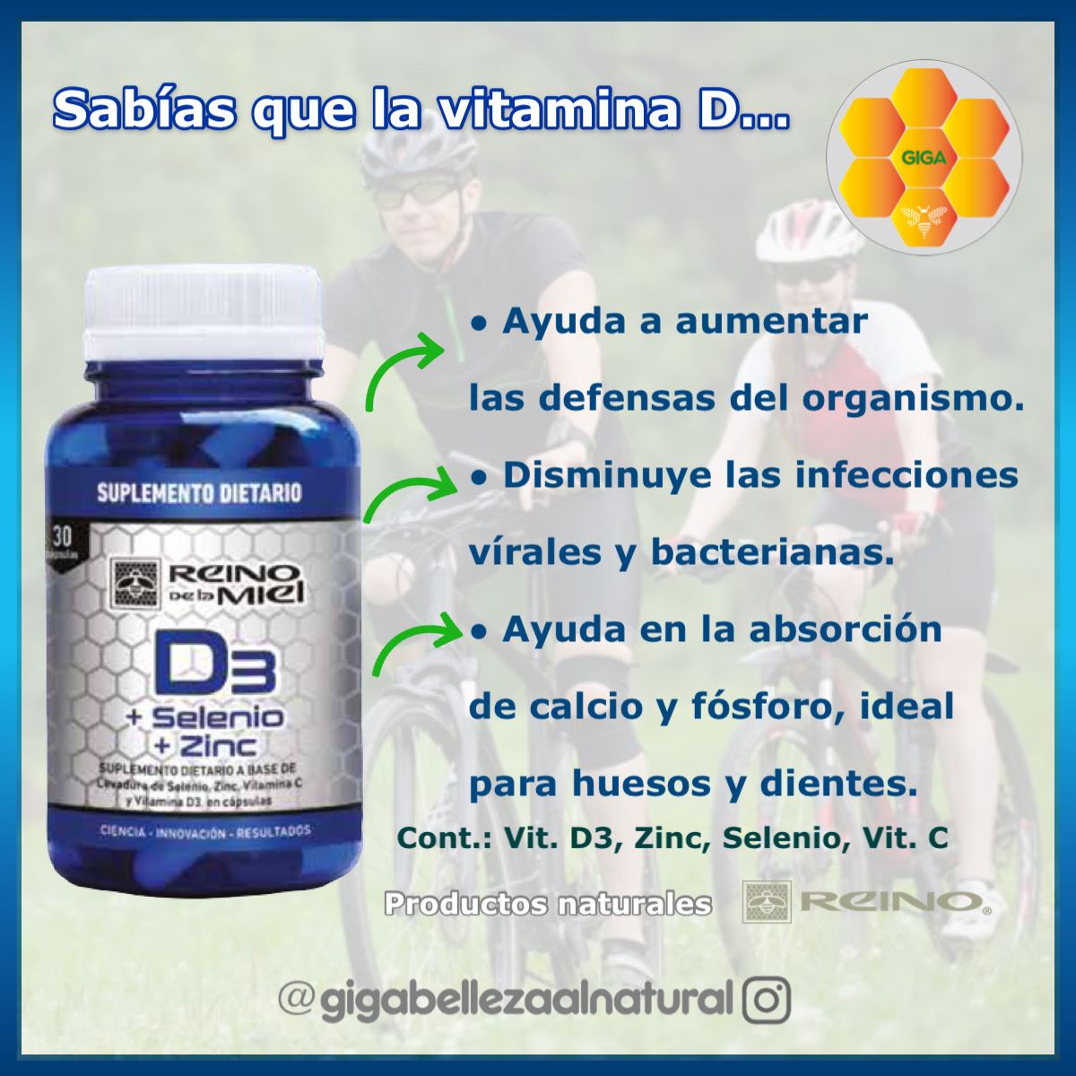 Suplemento Dietario natural - D3 + Selenio + Zinc - InfoGuia Traslasierra - Suplemento Dietario D3 + Seleni + Zinc