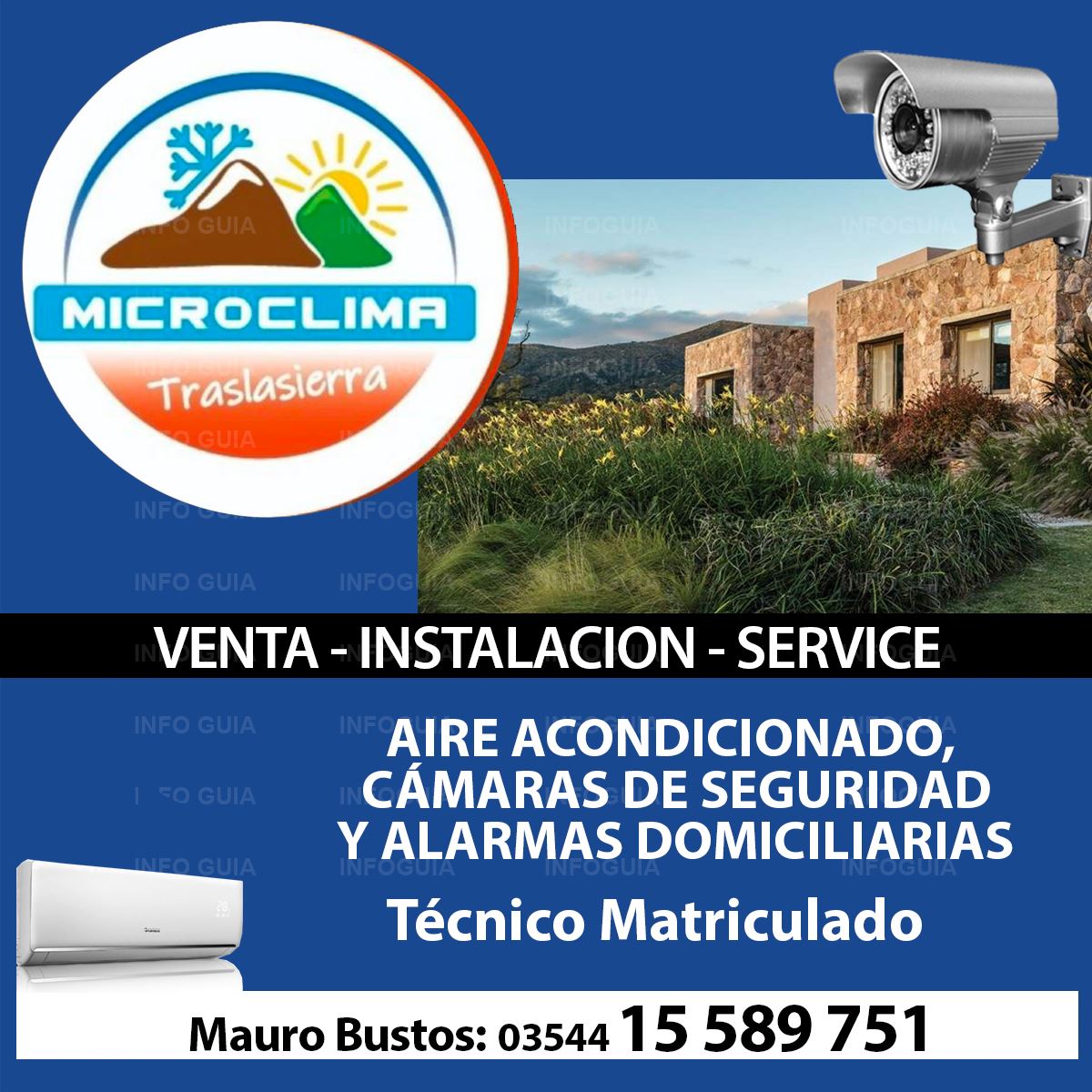 Instalación Alarmas y Cámaras Microclima - InfoGuia Traslasierra - Aire Acondicionado, Cámaras de Seguridad y Alarmas Domiciliarias.