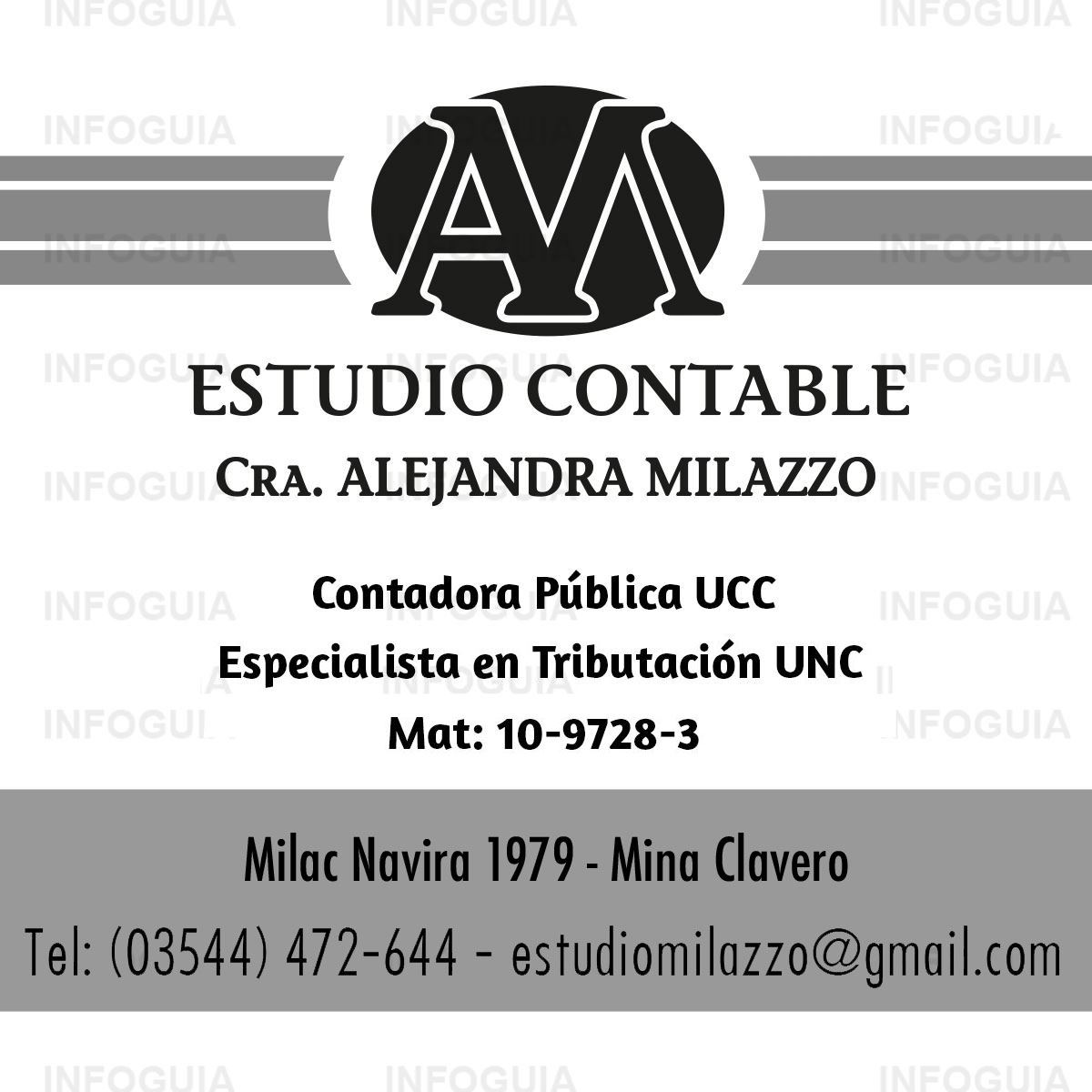 Contadora Alejandra Milazzo - InfoGuia Traslasierra - Estudio Contable Mina Clavero - Traslasierra